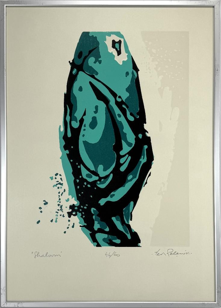 221. Linosnede, Ted Felen - "Shalom", 2001, Ophalen of Verzenden