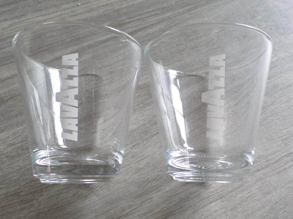 Lavazza glaasjes 2x, Glas of Glazen, Ophalen of Verzenden, Overige stijlen, Glas