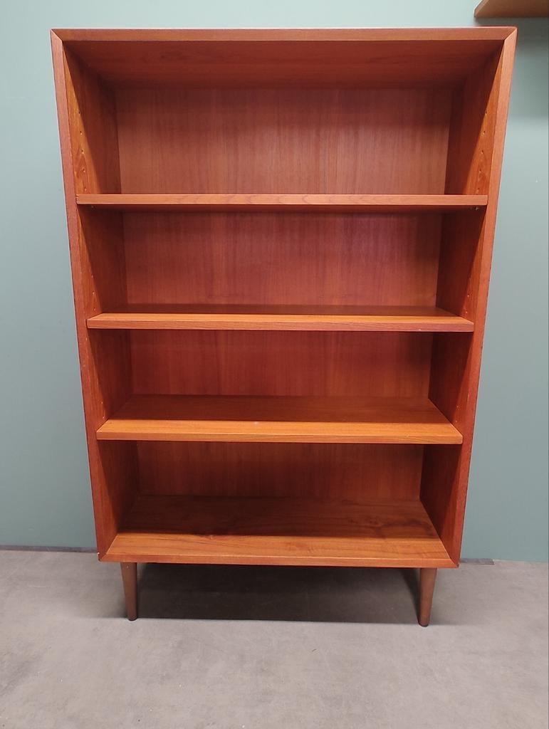 Vintage boekenkast, Huis en Inrichting, Ophalen, Gebruikt, 1 of 2 laden, Teakhout