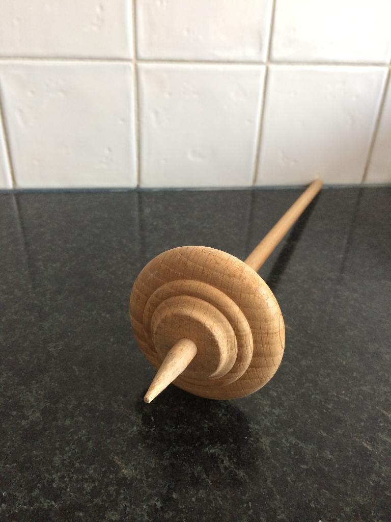 Houten spintol  - circa 33 cm, Ophalen of Verzenden, Zo goed als nieuw, Spinwol