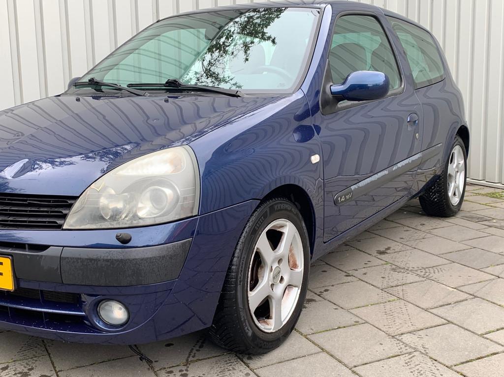 Renault Clio 1.4-16V Dynamique Luxe|158000KM|Airco|, Voorwielaandrijving, Blauw, Handgeschakeld, 955 kg