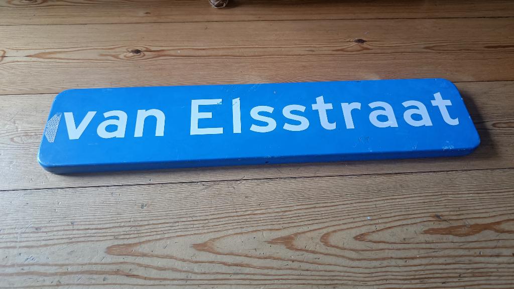 ORIGINEEL STRAATNAAMBORD ELSSTRAAT ELS perfecte staat, Antiek en Kunst, Verzenden