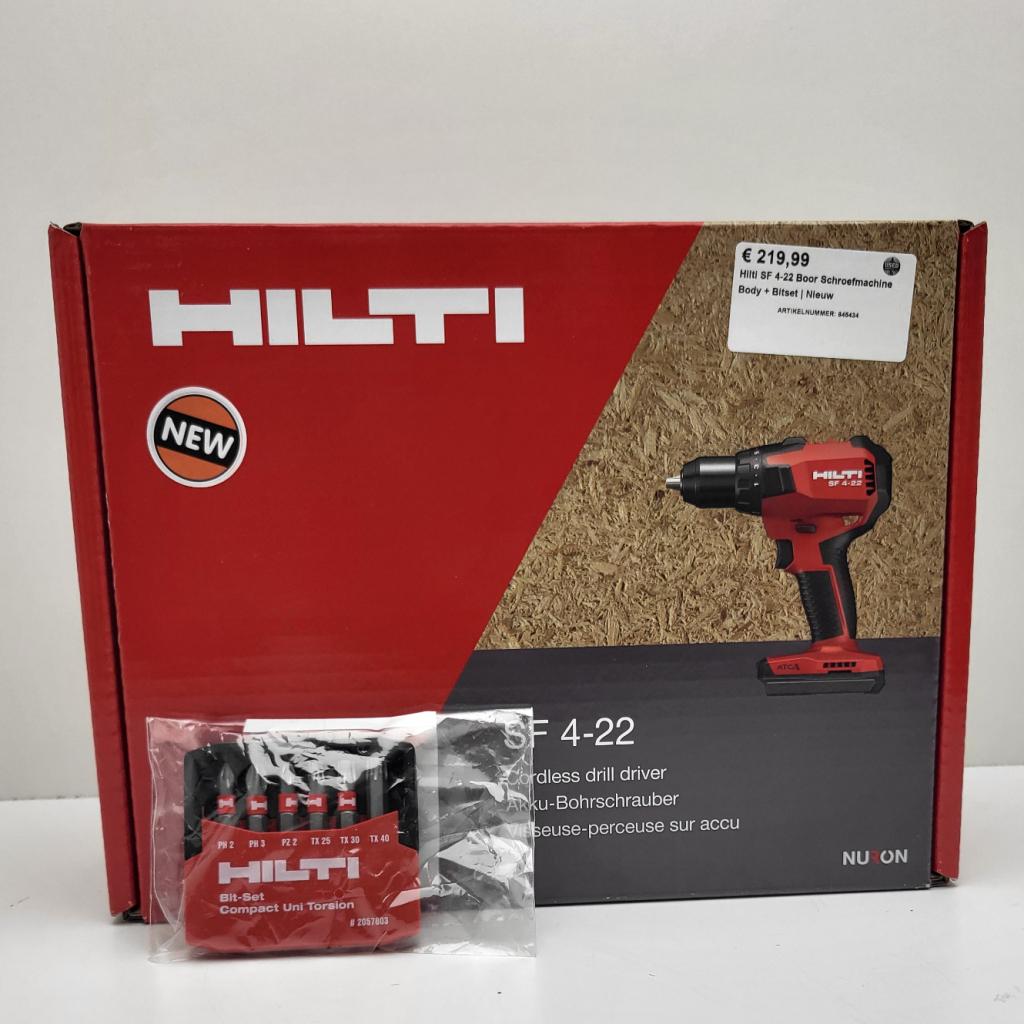 Hilti SF 4-22 Boor Schroefmachine Body + Bitset | Nieuw, Flex Ltd., Nieuw, https://flex.com/contact-us, Nobelstraat 10, 5807 GA Oostrum