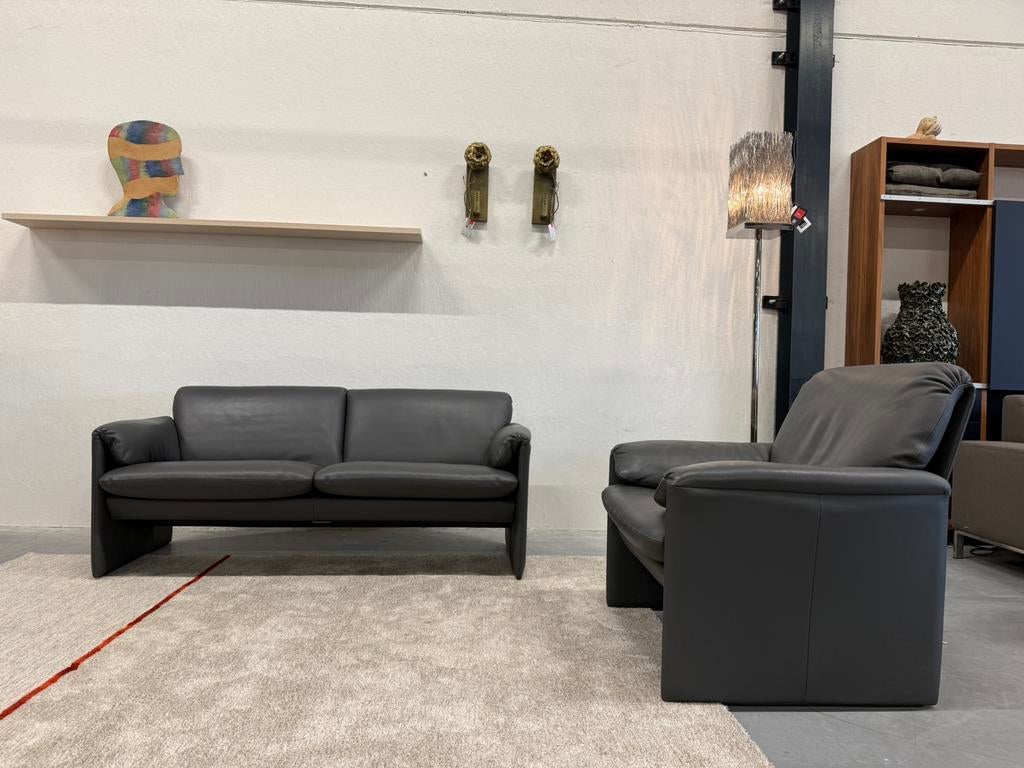 Als nieuw Leolux Bora Bora Bank 2,5 zits Senso Ombra Stoel, Leolux, 75 tot 100 cm, Ophalen of Verzenden, Zo goed als nieuw