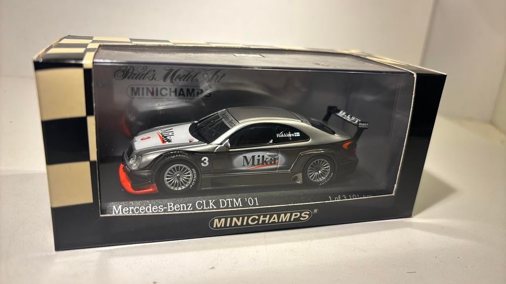 Mercedes benz clk dtm 2001 test car m.hakkinen minichamps