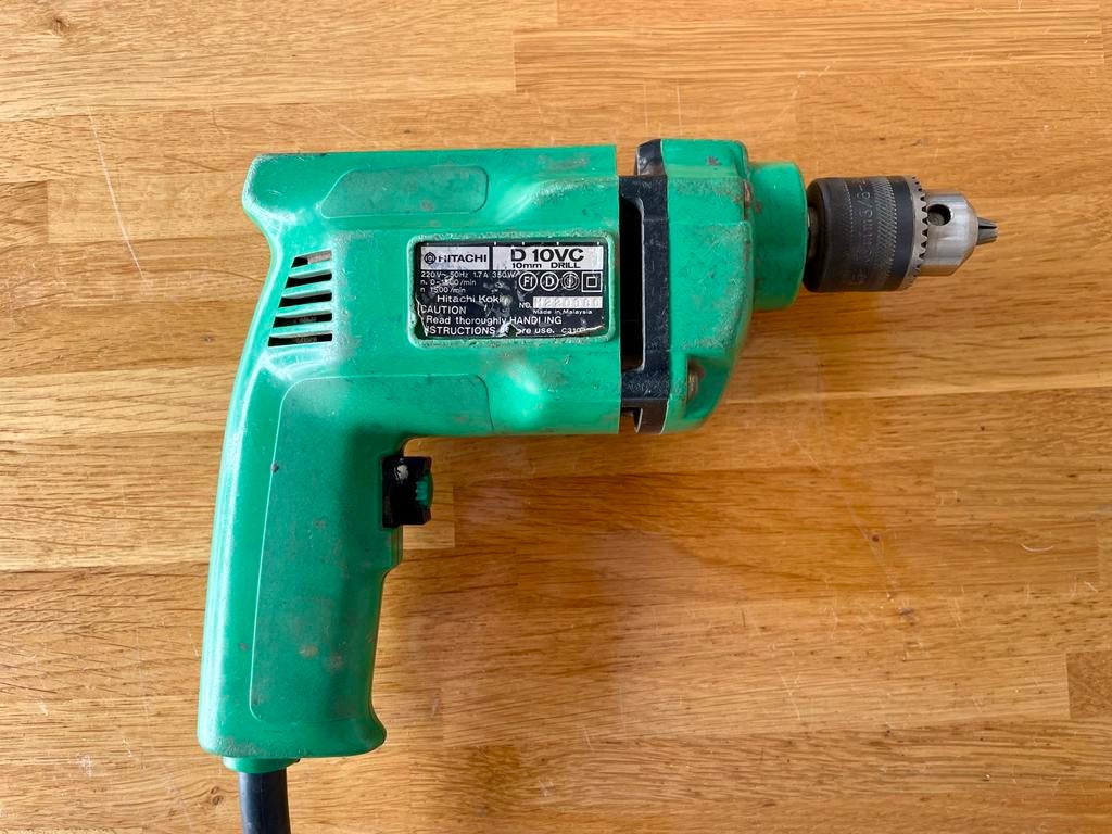 Hitachi D10VC Boormachine - 350W, Gebruikt, Boormachine, Gebruikt, Variabele snelheid, Ophalen of Verzenden