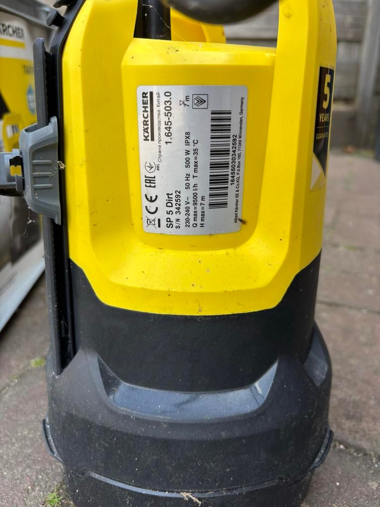 Karcher SP5 Vuilwaterpomp - Zeer weinig gebruikt, Tuin en Terras, Waterpompen, Zo goed als nieuw, Elektrisch, Dompelpomp, Ophalen