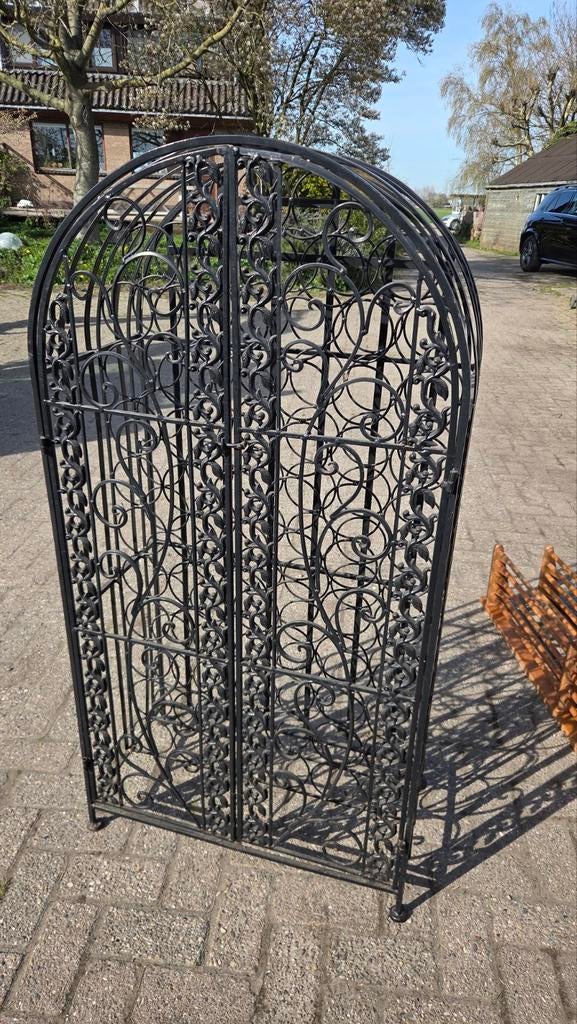 Vintage wijnrek metaal jaren 70, Huis en Inrichting, Woonaccessoires | Wijnrekken, Ophalen, Zo goed als nieuw, Metaal