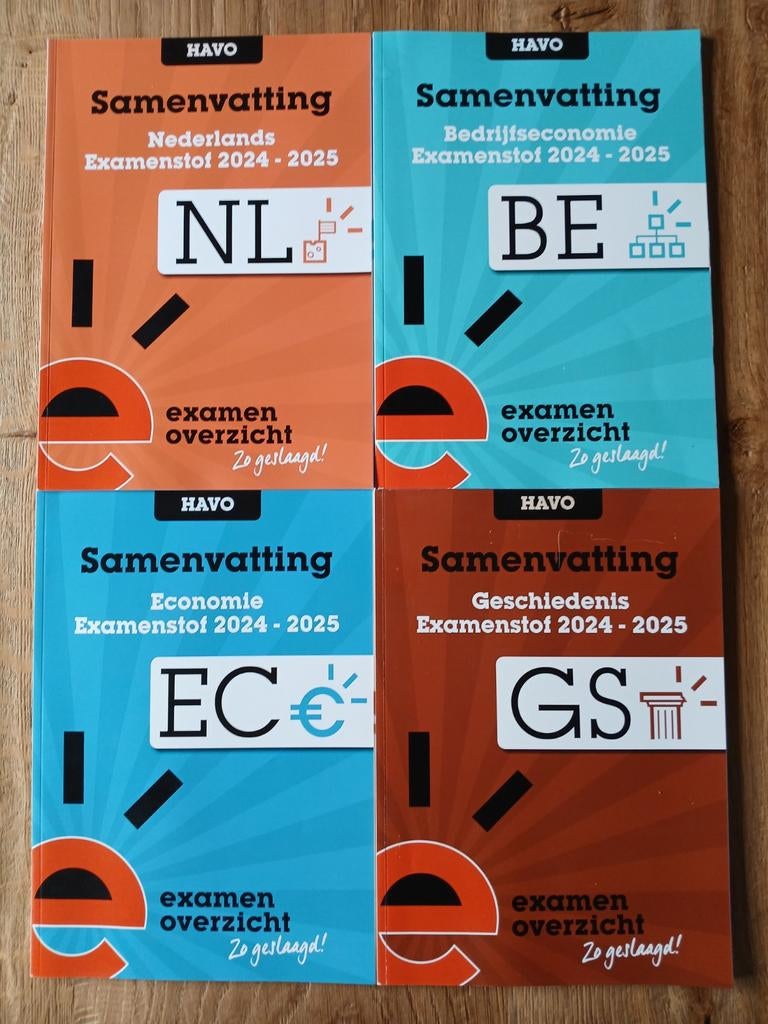 HAVO Samenvatting Examenstof 2024-2025 (4 boeken), Boeken, Ophalen of Verzenden, Zo goed als nieuw, HBO