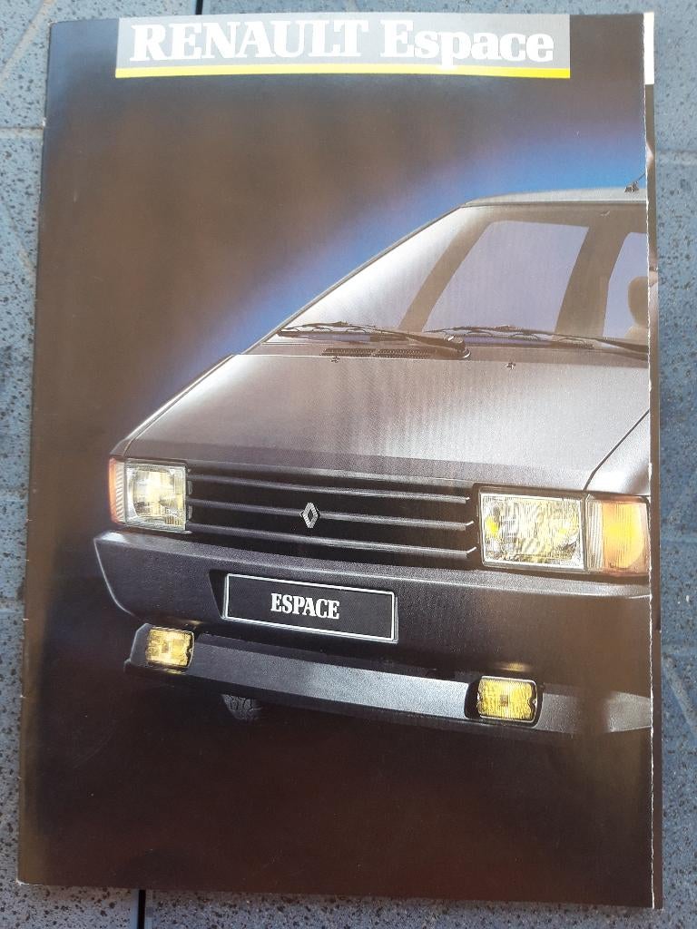folder Renault Espace modeljaar 1988, Ophalen of Verzenden, Zo goed als nieuw, Renault
