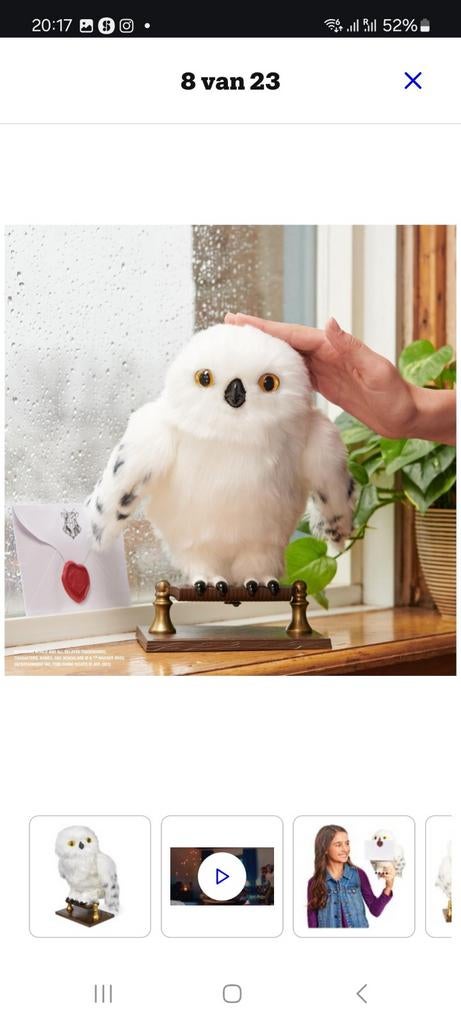 Harry Potter Interactieve Uil Hedwig - 27cm, Overige merken, Overige karakters, Overige typen, Nieuw