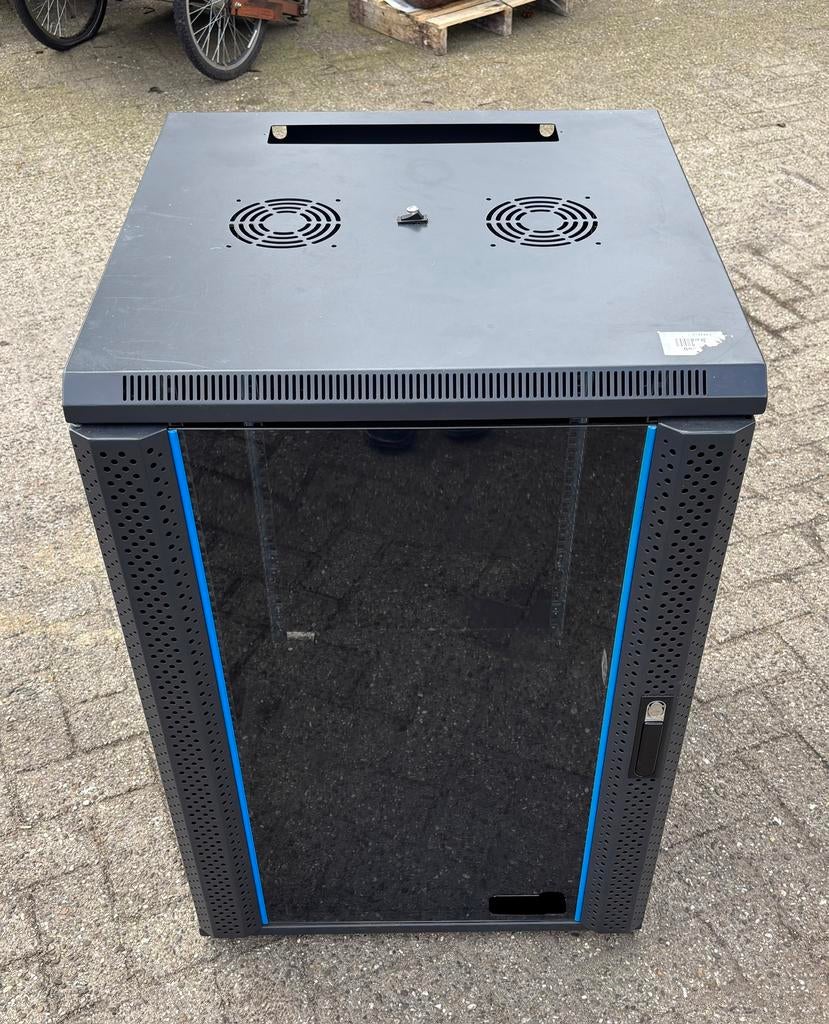 Serverkast met Glazen Deur, Computers en Software, Serverkasten, Ophalen, Gebruikt, Glas, Plaatstaal