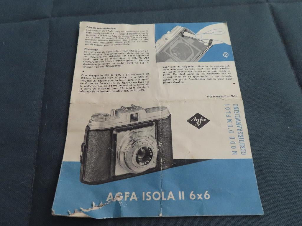 Agfa Isola 2  6x6 gebruiksaanwijzing, Ophalen of Verzenden, Gebruikt, Compact, Overige Merken