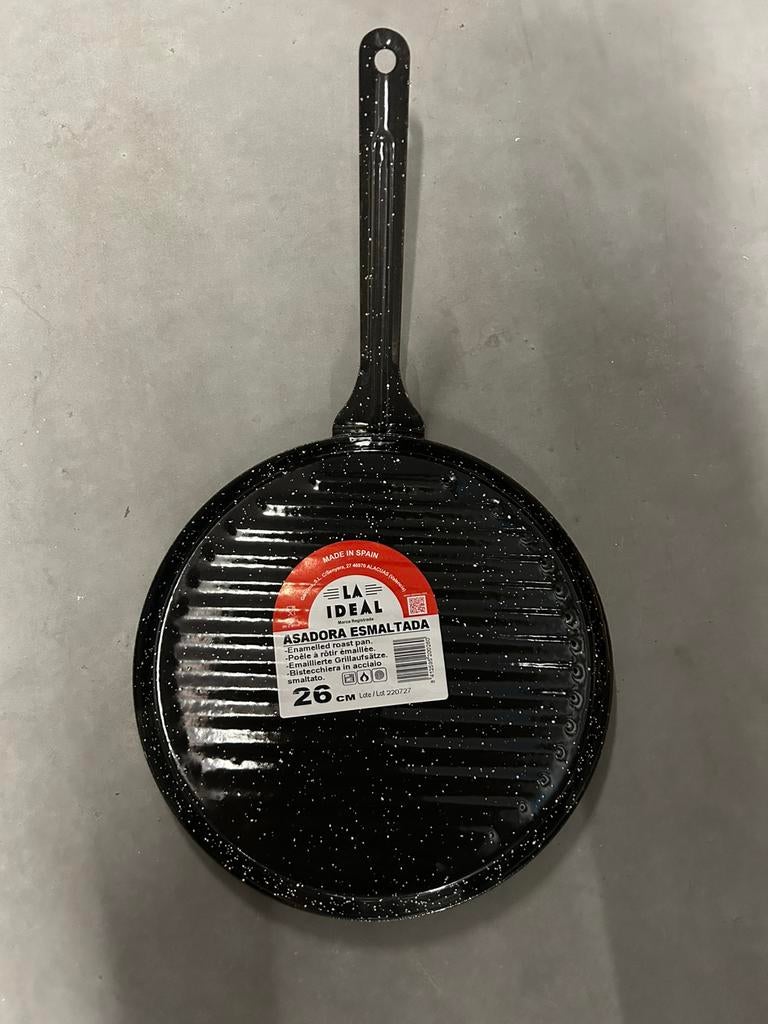 Nieuw pan steel/grill  la ideal pan 26 cm, Ophalen of Verzenden, Zo goed als nieuw, Overige materialen, Koekenpan of Braadpan