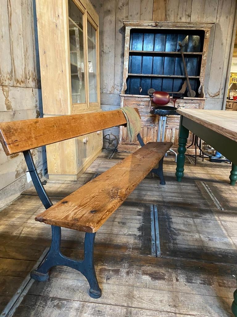 Stoere landelijke bank Franse eettafelbank, Antiek en Kunst, Ophalen