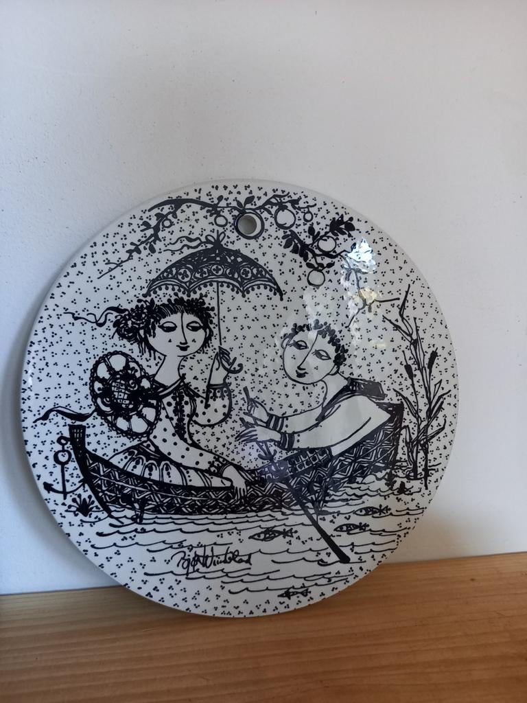 Deense Björn Wiinblad plaquette Juli, Ophalen of Verzenden