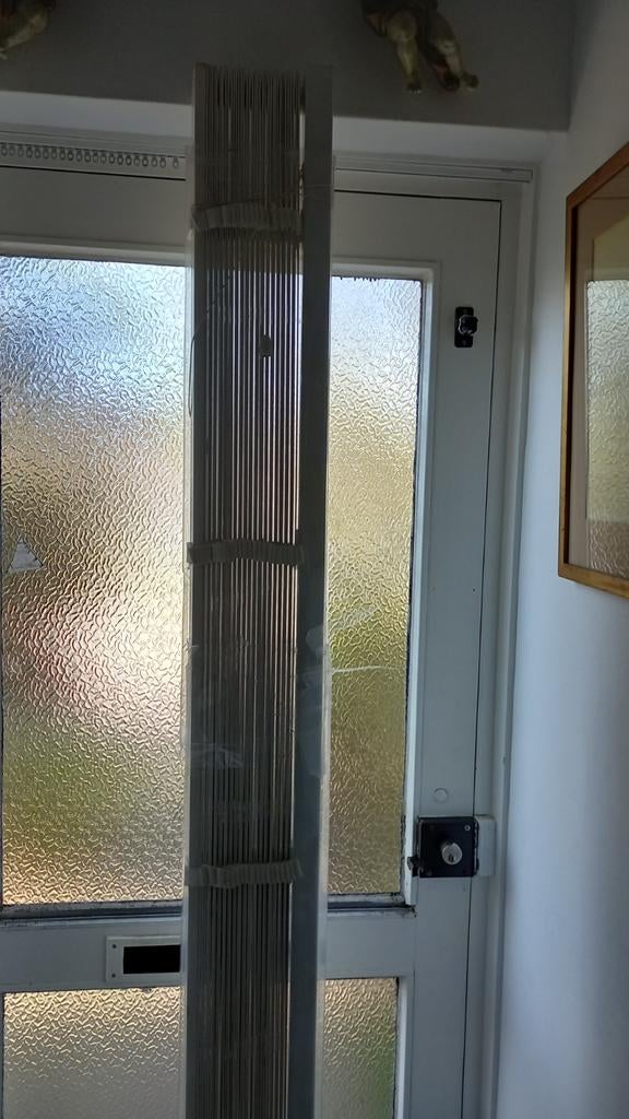 Houten jaloezie, Gebruikt, 200 cm of meer, Wit, Ophalen of Verzenden