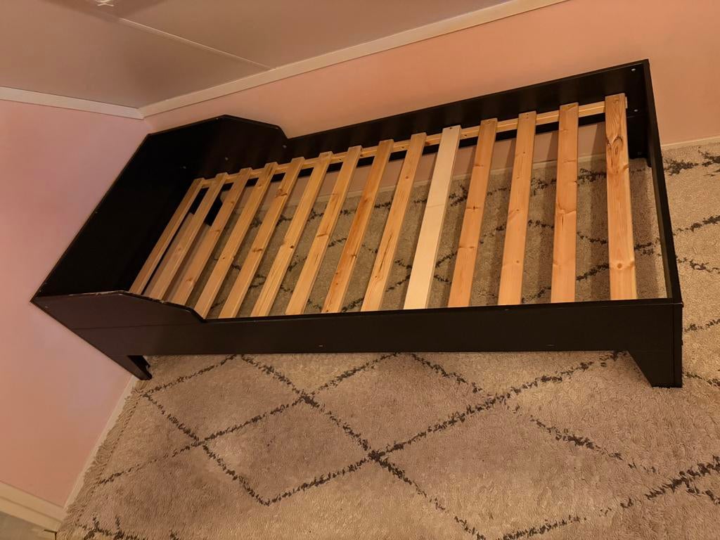 Woood 1 persoons bed, Ophalen, Gebruikt, 90 cm, Eenpersoons