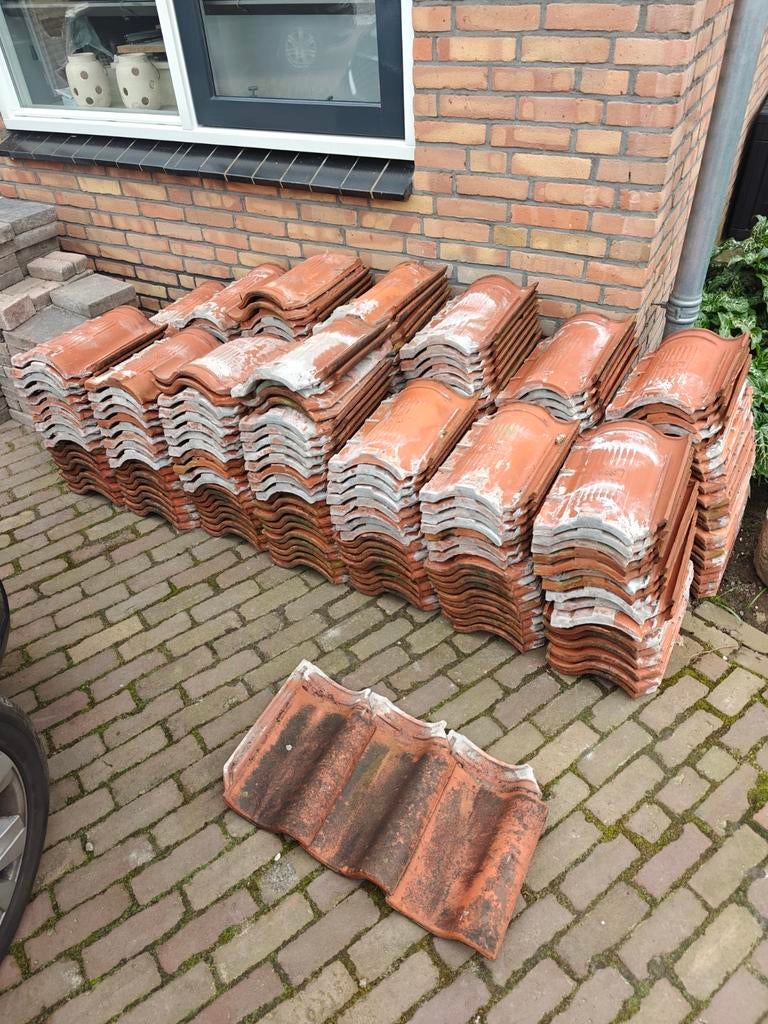 WD&S klassieke dakpan +/- 15m2, Ophalen, Steen of Klei, 15 m² of meer, Dakpannen