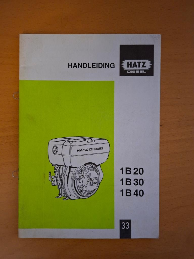 Handleiding Hatz Diesel 1B20, 1B30, 1B40, Ophalen of Verzenden, Gelezen, Tractor en Landbouw