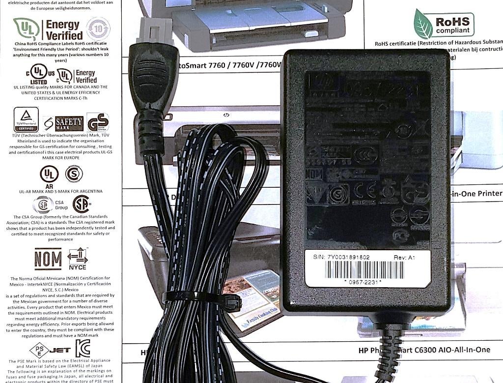 HP 0957-2231 LITE-ON PA-2231-02H-RoHS Adapter 32V 16V 32W, Ophalen of Verzenden, Zo goed als nieuw, Printerkabel, HP (ORIGINEEL)