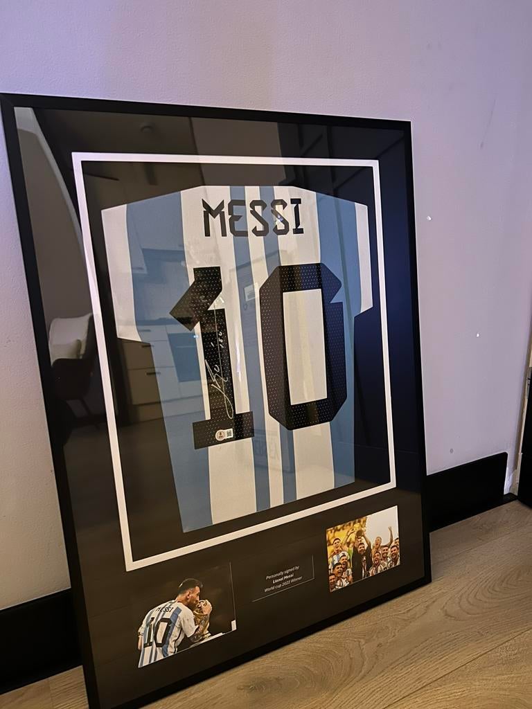 Lionel Messi Argentinië wk 2022 Beckett Witnessed, Ophalen, Zo goed als nieuw, Buitenlandse clubs, Shirt