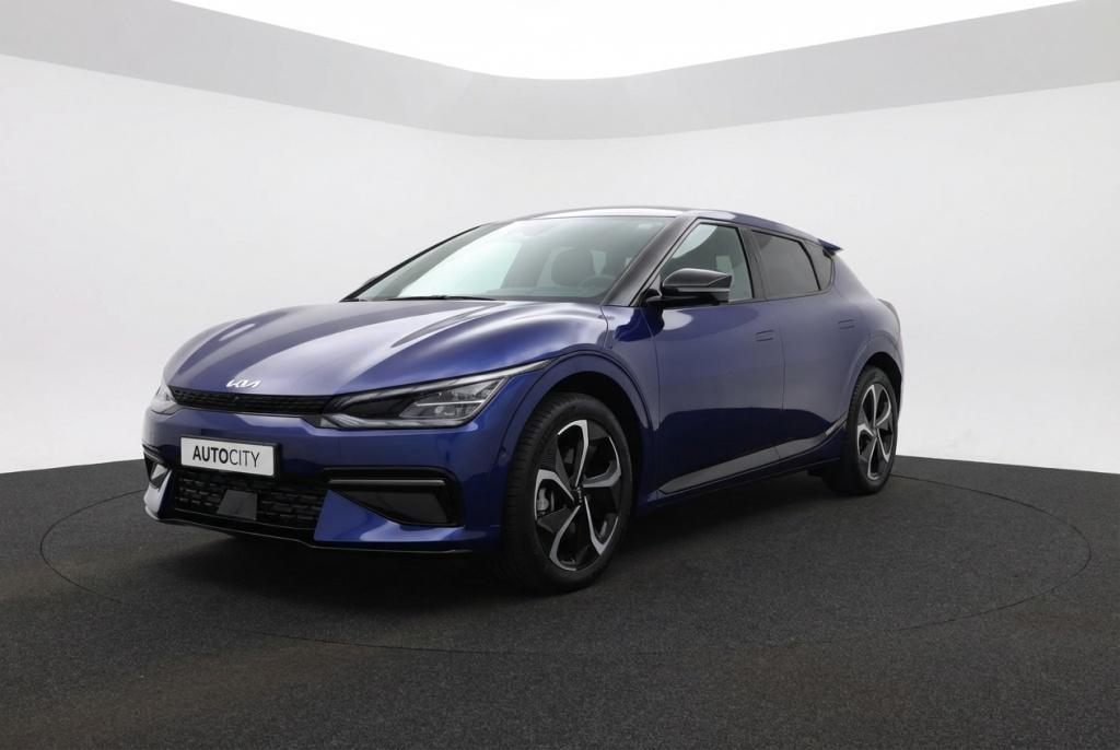 Kia Ev6 GT-Line 325pk AWD 77.4 kWh Pano l Warmtepomp l 360 C, Automaat, 0 cilinders, Gebruikt, Blauw