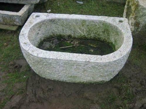 oude granieten voederbakken,bloembakken, Ophalen, Gebruikt