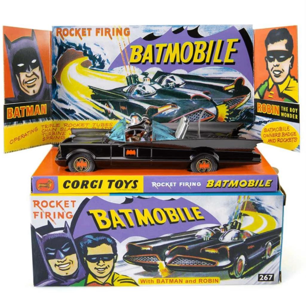 Batmobile GLANZEND ZWART CORGI Model Club SCHAAL 1:46 R 267, Hobby en Vrije tijd, Modelauto's | 1:43, Verzenden, Nieuw, Auto, Corgi