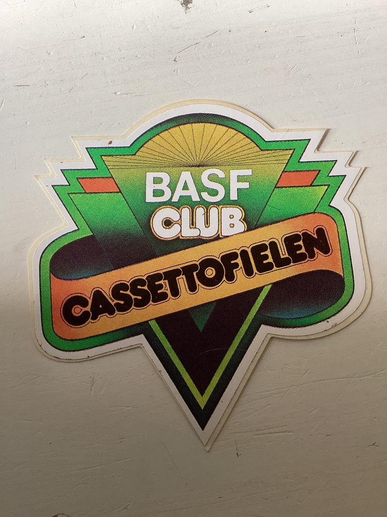 Sticker BASF Club Cassettofielen, Verzenden, Zo goed als nieuw, Merk