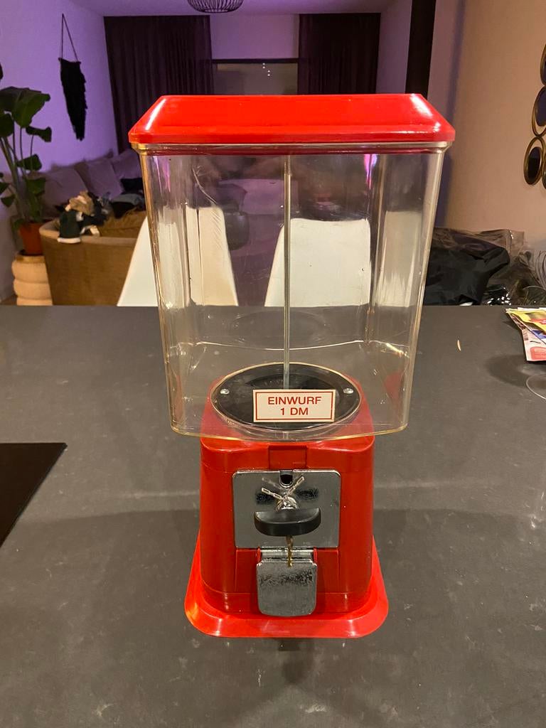 Pindaautomaat pinda automaat rood vintage, Ophalen, Zo goed als nieuw