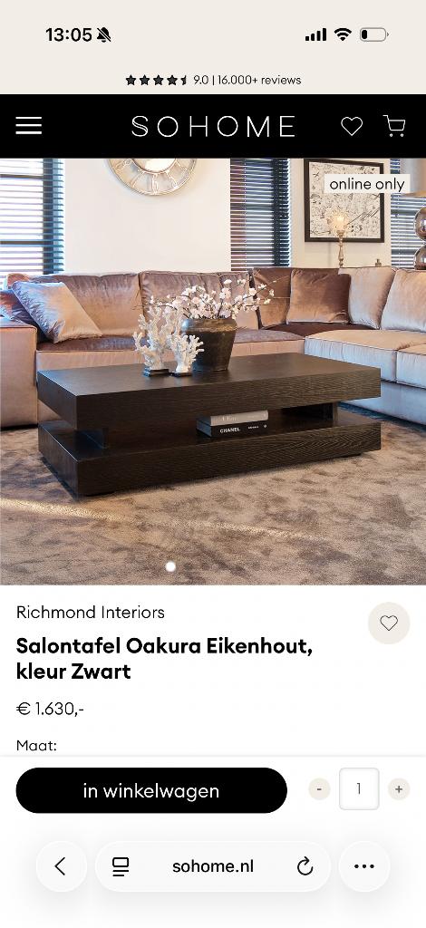 Richmond salontafel oakura, Ophalen, Gebruikt, 100 tot 150 cm, Eikenhout