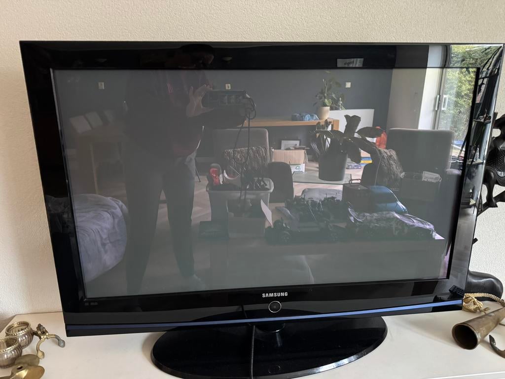 Samsung plasma tv op voet 108cm doorsnee, Ophalen, Gebruikt, 50 Hz, Samsung
