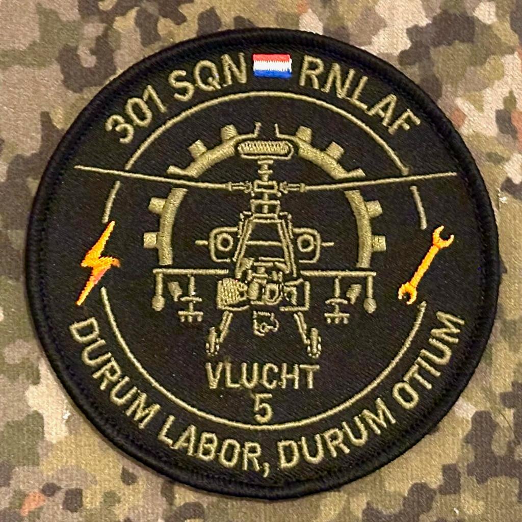 Patch RNLAF 301 SQN, Ophalen of Verzenden, Luchtmacht, Nederland, Embleem of Badge