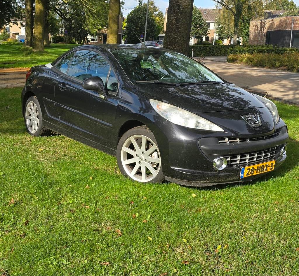 Peugeot 207 1.6 16V CC 88KW 2008 Zwart, Auto's, Voorwielaandrijving, 15 km/l, Zwart, 4 cilinders