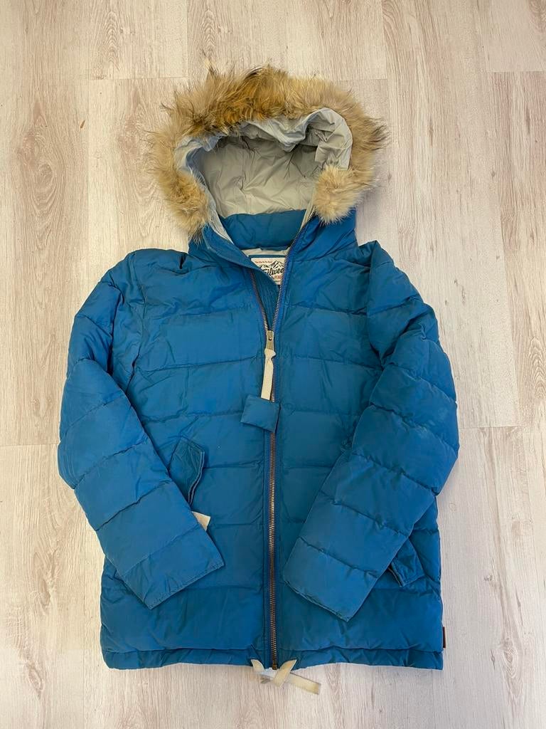 Penfield blauwe donzen parka winterjas, Kleding | Heren, Ophalen of Verzenden, Zo goed als nieuw, Penfield, Maat 48/50 (M)