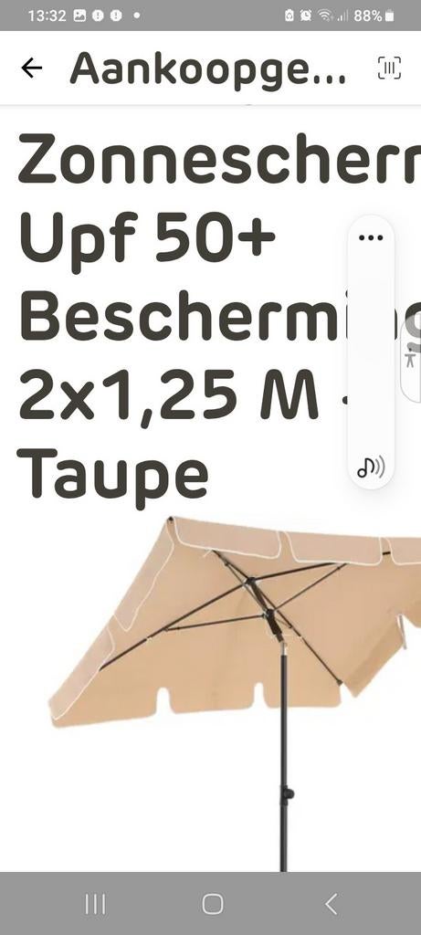 Te koop balkon parasol, Tuin en Terras, Parasols, Ophalen, 1 tot 2 meter