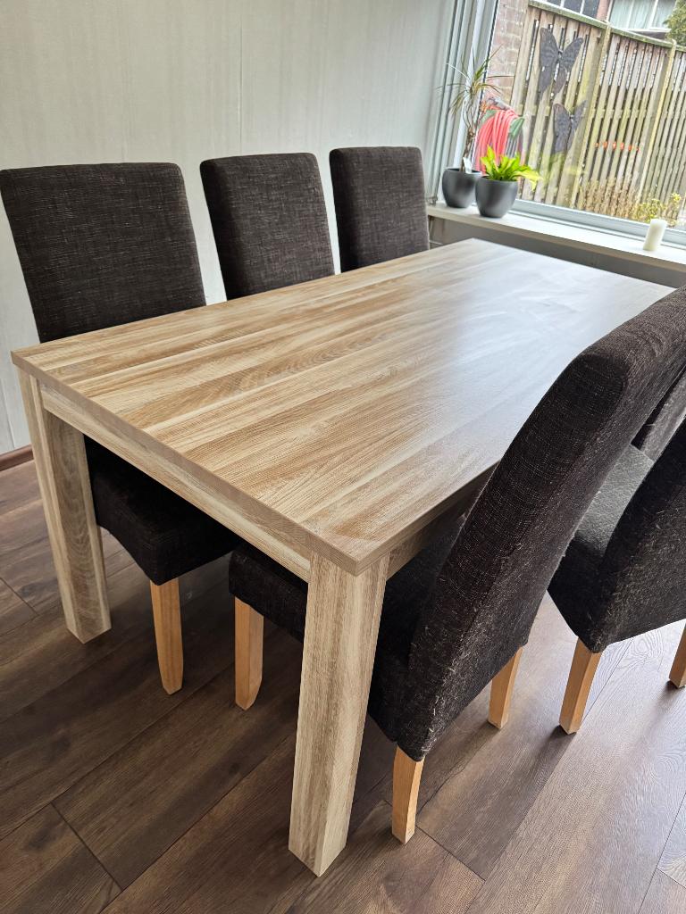 Eethoek 1.6m bij 0.9m, Huis en Inrichting, Tafels | Eettafels, Ophalen, Gebruikt, Eikenhout, 50 tot 100 cm