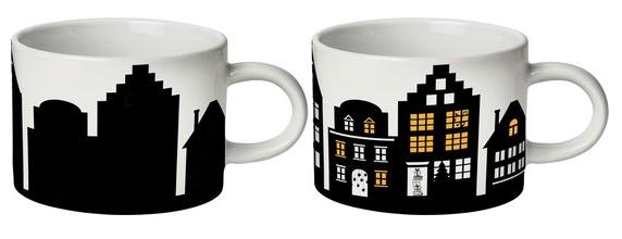 GUSTA magische beker wit huisjes in kado huisje - nieuw -, Ophalen of Verzenden, Nieuw