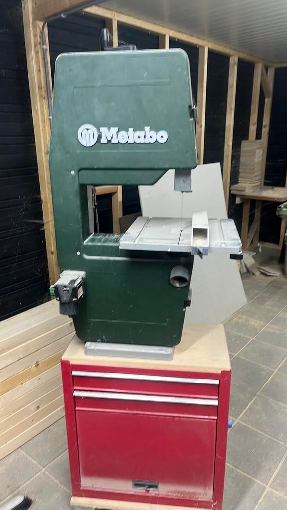 Metabo lintzaag met onderkast, Doe-het-zelf en Verbouw, Ophalen, Gebruikt
