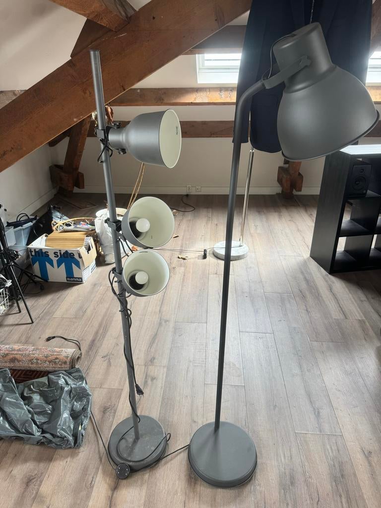 Ikea lampen combinatie grijs - staande lampen, Ophalen, Gebruikt, Metaal, 150 tot 200 cm