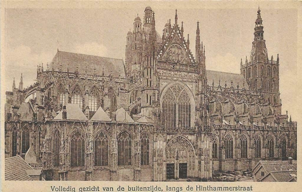 AK 's-Hertogenbosch - St. Janskerk, langs Hinthammerstraat, Verzenden, 1920 tot 1940, Ongelopen, Noord-Brabant