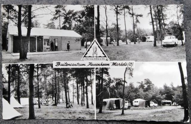 Oude ansichtkaart groeten buitencentrum Hessenheem, Markelo., Ophalen of Verzenden, 1960 tot 1980, Gelopen, Overijssel