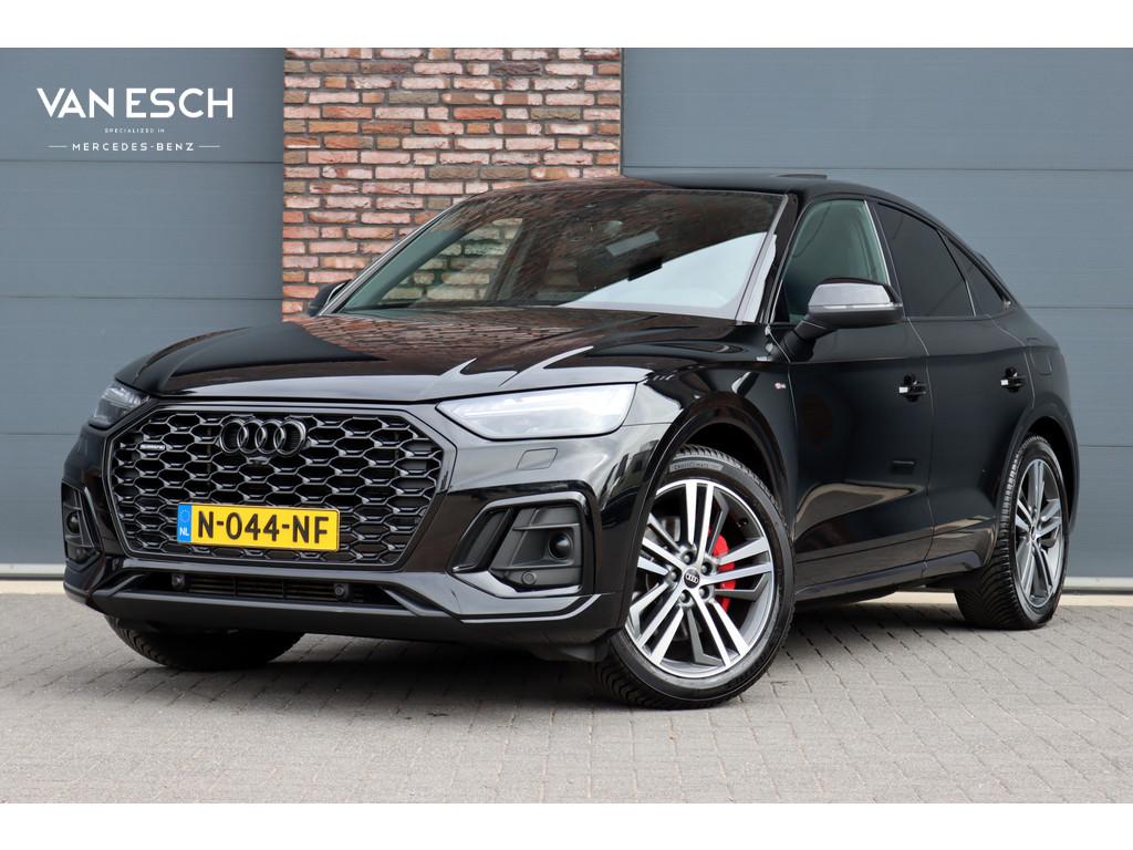 Audi Q5 Sportback 55 TFSI e S Quattro S Line | Luchtvering |, Automaat, Gebruikt, 4 cilinders, Leder en Stof
