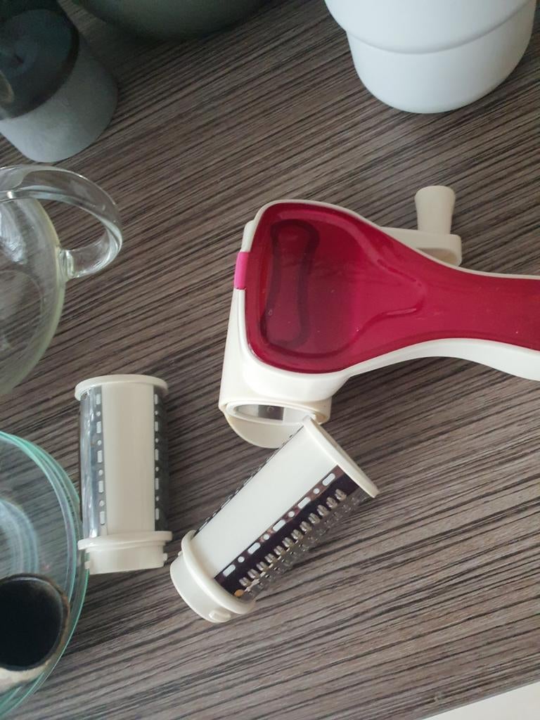 Handmatige groentesnijder/rasp met 3 opzetstukken, Ophalen of Verzenden