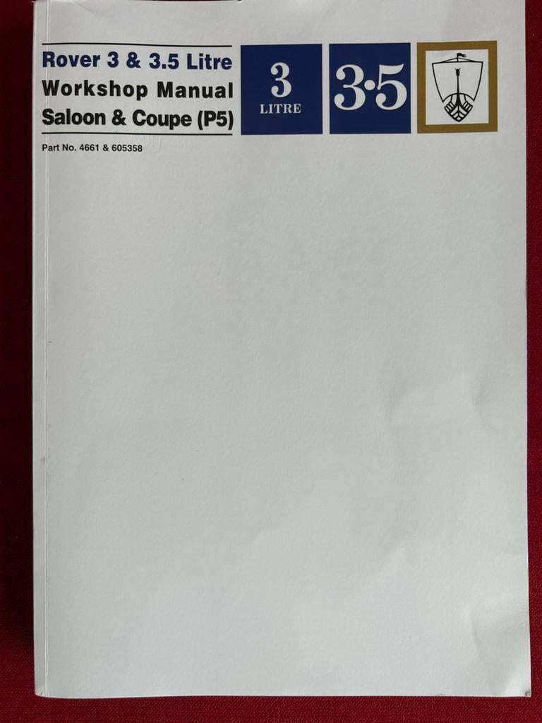 Workshop Manual Rover P5, Ophalen of Verzenden, Nieuw, Rover