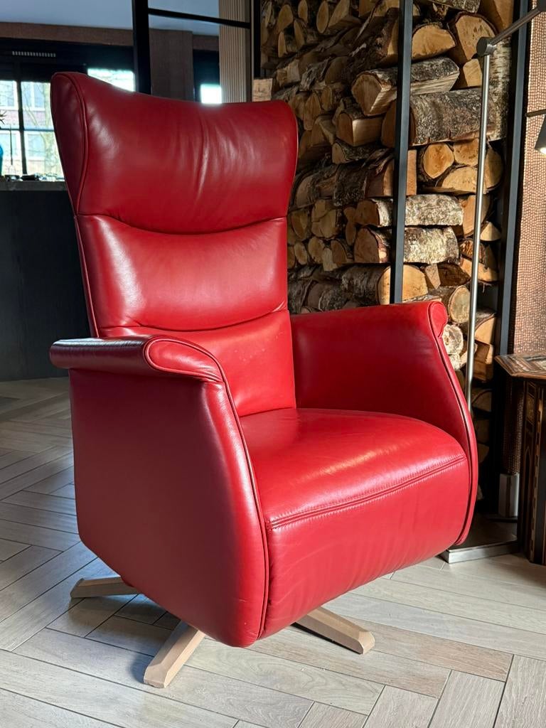 Nieuwstaat! Prachtige Prominent relaxfauteuil maat S, ., Ophalen of Verzenden, Zo goed als nieuw, Leer