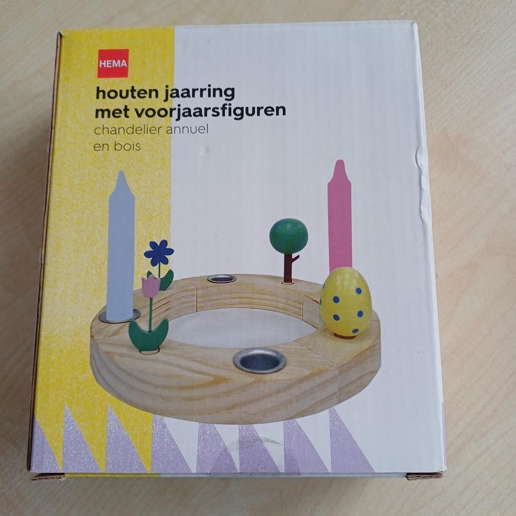 Nieuwe houten jaarring voorjaarsfiguren, Ophalen of Verzenden