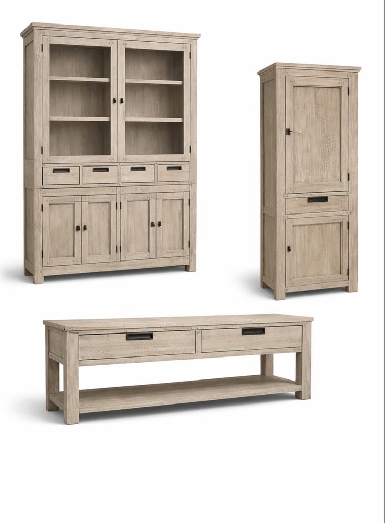 5 massief eiken meubelstukken Eijkelkamp, Ophalen, Gebruikt