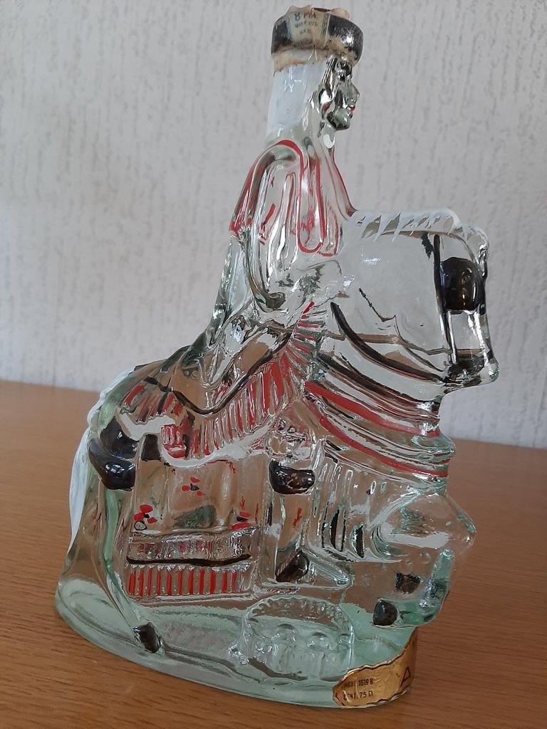Vintage Spaanse Anijs fles - Ruiter te paard vorm., Ophalen